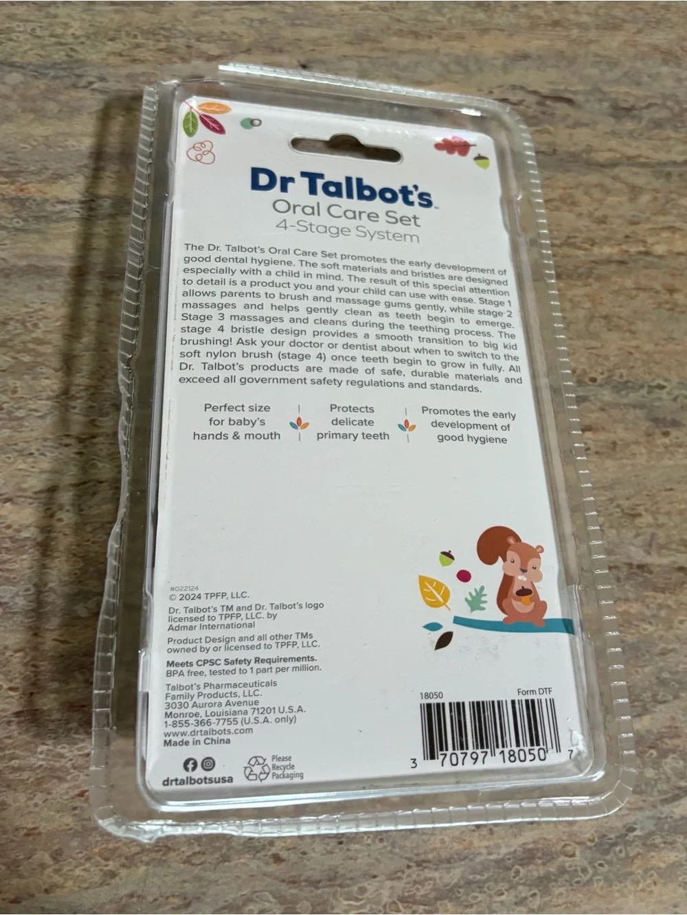 Dr. Talbot's Kids Oral Care Set- 4-Stage Toothbrush System & Babyganic repellent